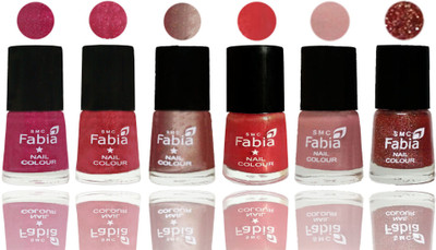 FABIA Rich Toxic Free Perfection Shine Nail Polish Set of 6 (239201973) Magenta-Shock Pink Light-Light Nude-Red Orange-Shrimp Pastell-Jerry Wine(Pack of 6)
FABIA Rich Toxic Free Perfection Shine Nail Polish Set of 6 (239201973) Magenta-Shock Pink Light-Light Nude-Red Orange-Shrimp Pastell-Jerry Wine(Pack of 6)