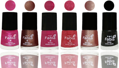 FABIA Rich Toxic Free Perfection Shine Nail Polish Set of 6 (239201891) Pink-Light Coffee-Magenta-Shock Pink Light-Light Nude-Black(Pack of 6)
FABIA Rich Toxic Free Perfection Shine Nail Polish Set of 6 (239201891) Pink-Light Coffee-Magenta-Shock Pink Light-Light Nude-Black(Pack of 6)