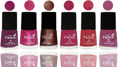 FABIA Rich Toxic Free Perfection Shine Nail Polish Set of 6 (239201821) Shock Pink-Pink-Light Coffee-Magenta-Shock Pink Light-Rani(Pack of 6)
FABIA Rich Toxic Free Perfection Shine Nail Polish Set of 6 (239201821) Shock Pink-Pink-Light Coffee-Magenta-Shock Pink Light-Rani(Pack of 6)