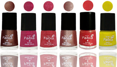 FABIA Rich Toxic Free Perfection Shine Nail Polish Set of 6 (239201925) Light Coffee-Magenta-Shock Pink Light-Light Nude-Red Orange-Yellow(Pack of 6)
FABIA Rich Toxic Free Perfection Shine Nail Polish Set of 6 (239201925) Light Coffee-Magenta-Shock Pink Light-Light Nude-Red Orange-Yellow(Pack of 6)