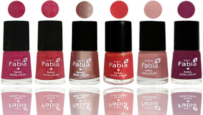 FABIA Rich Toxic Free Perfection Shine Nail Polish Set of 6 (239201939) Magenta-Shock Pink Light-Light Nude-Red Orange-Shrimp Pastell-Cherry Blossom(Pack of 6)
FABIA Rich Toxic Free Perfection Shine Nail Polish Set of 6 (239201939) Magenta-Shock Pink Light-Light Nude-Red Orange-Shrimp Pastell-Cherry Blossom(Pack of 6)