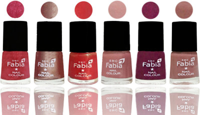 FABIA Rich Toxic Free Perfection Shine Nail Polish Set of 6 (239201994) Shock Pink Light-Light Nude-Red Orange-Shrimp Pastell-Cherry Blossom-Nude(Pack of 6)
FABIA Rich Toxic Free Perfection Shine Nail Polish Set of 6 (239201994) Shock Pink Light-Light Nude-Red Orange-Shrimp Pastell-Cherry Blossom-Nude(Pack of 6)