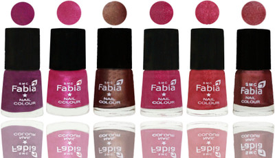 FABIA Rich Toxic Free Perfection Shine Nail Polish Set of 6 (239201824) Shock Pink-Pink-Light Coffee-Magenta-Shock Pink Light-Nude Pink(Pack of 6)
FABIA Rich Toxic Free Perfection Shine Nail Polish Set of 6 (239201824) Shock Pink-Pink-Light Coffee-Magenta-Shock Pink Light-Nude Pink(Pack of 6)