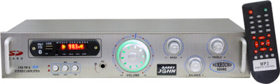Barry John Amplifier with USB, Aux, MMC, FM, Bluetooth, MIC Socket & Power Transistor 3055 160 W AV Power Amplifier(Silver)
Barry John Amplifier with USB, Aux, MMC, FM, Bluetooth, MIC Socket & Power Transistor 3055 160 W AV Power Amplifier(Silver)