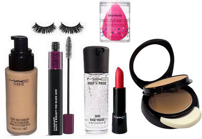 divas beauty Sponge Puff, Eyelashes & Mac Prep + Primer Skin Base Visage Face Primer,Studio Waterweight Foundation,Matte Finish Lipstick, Mascara, Two Way Compact(Set of 7)
divas beauty Sponge Puff, Eyelashes & Mac Prep + Primer Skin Base Visage Face Primer,Studio Waterweight Foundation,Matte Finish Lipstick, Mascara, Two Way Compact(Set of 7)