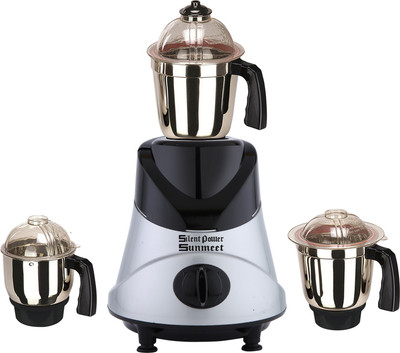 SilentPowerSunmeet SPS_600W_ButMet-BlkSlv_3J_MG18-MA 600 Mixer Grinder(Black Silver, 3 Jars) 
SilentPowerSunmeet SPS_600W_ButMet-BlkSlv_3J_MG18-MA 600 Mixer Grinder(Black Silver, 3 Jars)