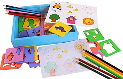 Bestie Toys Wooden Drawing Stencils Art Set For Kids With 30 Shapes With Wooden Box
Bestie Toys Wooden Drawing Stencils Art Set For Kids With 30 Shapes With Wooden Box