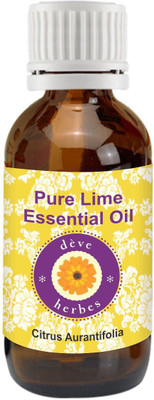 DèVe Herbes Pure Lime Essential Oil - Citrus Aurantifolia(30 ml)