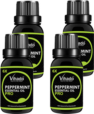 VIHADO Peppermint essential oil 6X PRO (10 ML) (Pack of 4)(10 ml)