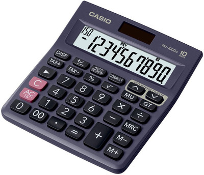 Casio MJ-100Da Desktop Basic Calculator(10 Digit), Grey