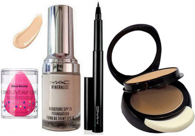 divas beauty Sponge puff & Mac Pen eyeliner with Moisture Mineralize SPF 15 Broad spectrum foundation & Two Way Compact(Set of 4)
divas beauty Sponge puff & Mac Pen eyeliner with Moisture Mineralize SPF 15 Broad spectrum foundation & Two Way Compact(Set of 4)