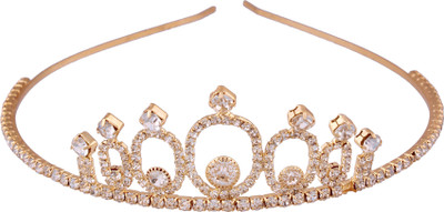 AccessHer Wedding Collection, Party wear Rhinestone Studded Golden Metal Hair Band Crown Hair Band(Multicolor)
AccessHer Wedding Collection, Party wear Rhinestone Studded Golden Metal Hair Band Crown Hair Band(Multicolor)