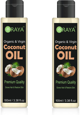 ORAYA Virgin Coconut Oil - Pure and Natural Combo of 2 bottles of 100 ml-hair oil Hair Oil(200 ml)
ORAYA Virgin Coconut Oil - Pure and Natural Combo of 2 bottles of 100 ml-hair oil Hair Oil(200 ml)