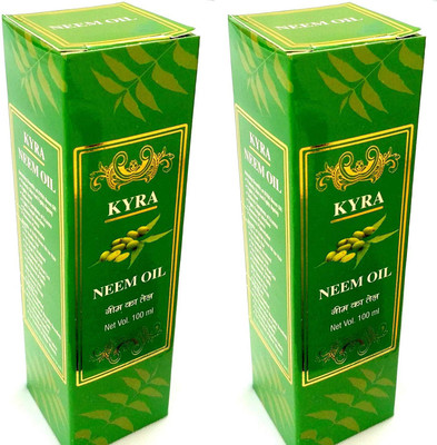 Kyra Natural Neem Oil for Hair Care and Skin Care 100 ml (Pack of 2)(100 ml)