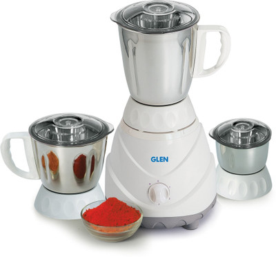 GLEN GL4022 MG 750 W Juicer Mixer Grinder(White, 3 Jars)