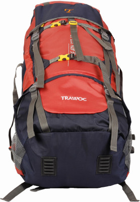 TRAWOC 6-O-Trekking Bag Hiking Backpack Travel Rucksack - 60(Orange)