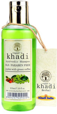 Vagad's Khadi Jojoba with Greencoffe shampoo(210 ml)