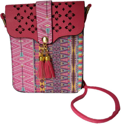 universal Women Casual Pink PU Sling Bag