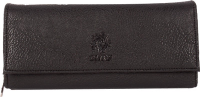 DN CREATION Women Black Genuine Leather Wallet(4 Card Slots)
