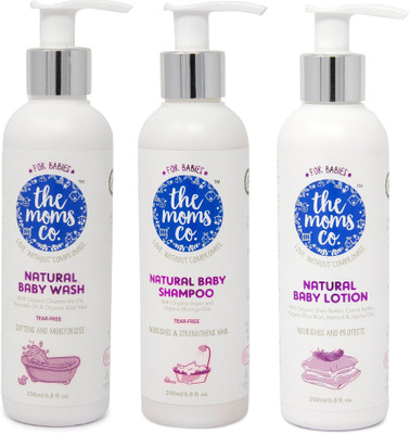 The Moms Co. Natural Bath Essentials For Baby(White)