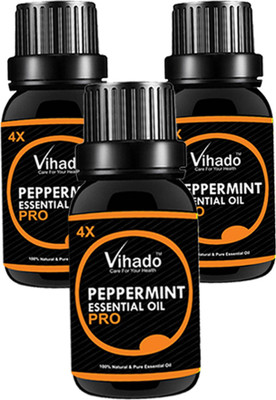 VIHADO 100% Pure & Natural Peppermint Oil 4X PRO (25 ML) (Pack of 3)(25 ml)