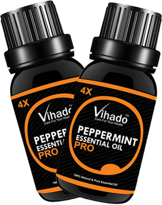 VIHADO Peppermint Essential Oil 4X PRO 100% Pure Natural & Therapeutic Grade For Aromatherapy, Skin, Acne & Hair Growth (30 ML) (Pack of 2)(30 ml)
VIHADO Peppermint Essential Oil 4X PRO 100% Pure Natural & Therapeutic Grade For Aromatherapy, Skin, Acne & Hair Growth (30 ML) (Pack of 2)(30 ml)