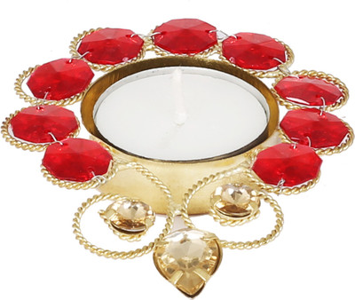Ambbi Collections Melamine Tealight Holder(Red, Pack of 1)