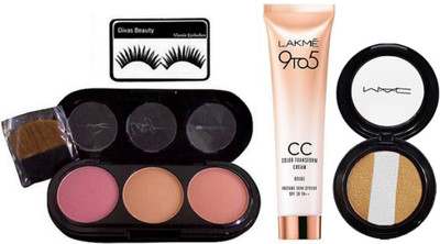 divas beauty Eyelashes, MAC Color Transform CC Cream Foundation &3 Shade Blusher, Eyeshadow Fard A Joues Miniralize(Set of 4)
divas beauty Eyelashes, MAC Color Transform CC Cream Foundation &3 Shade Blusher, Eyeshadow Fard A Joues Miniralize(Set of 4)
