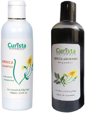 Curista Naturals Arnica Jaborandi Hair Growth Oil and Arnica Shampoo strong & Shiny Hair Combo Pack 100 ML X 2(Set of 2)
Curista Naturals Arnica Jaborandi Hair Growth Oil and Arnica Shampoo strong & Shiny Hair Combo Pack 100 ML X 2(Set of 2)