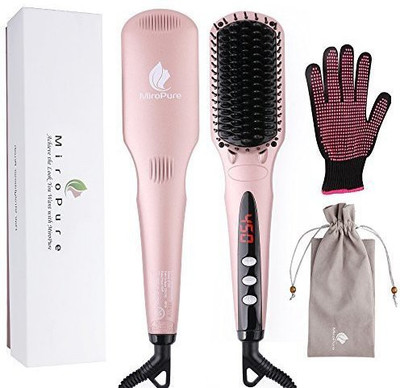 MiroPure Enhanced Hair Straightener Brush 2-in-1 Ionic Straightening Brush with Anti-Scald Feature, Auto Temperature Lock and Auto-off Function (Pink)
MiroPure Enhanced Hair Straightener Brush 2-in-1 Ionic Straightening Brush with Anti-Scald Feature, Auto Temperature Lock and Auto-off Function (Pink)