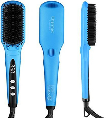Charmax Ionic Hair Straightener Brush (Blue)