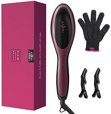 Anjou Hair Straightener Brush with Anion Hair Care Electric Ceramic Heating Straightening Brush
Anjou Hair Straightener Brush with Anion Hair Care Electric Ceramic Heating Straightening Brush
