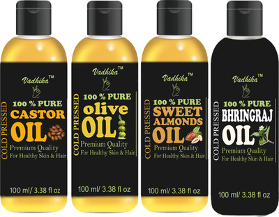 Vadhika Premium Bhiringtraj Oil , Olive Oil , Castor Oil And Sweet Almond Oil Combo Of 4 Bottles Of 100 Ml(400ml) Hair Oil(400 ml)
Vadhika Premium Bhiringtraj Oil , Olive Oil , Castor Oil And Sweet Almond Oil Combo Of 4 Bottles Of 100 Ml(400ml) Hair Oil(400 ml)