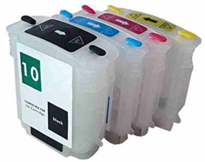 PPS Empty Refillable Cartridge for HP DesignJet 100/100 Plus 110, Business Inkjet 1000/1100 Printers Compatible with HP 10 (69 ML) C4844A/HP 11 (28 ML) C4836A/37A/38A Multi Color Ink Toner(Black, Cyan, Yellow, Magenta)
PPS Empty Refillable Cartridge for HP DesignJet 100/100 Plus 110, Business Inkjet 1000/1100 Printers Compatible with HP 10 (69 ML) C4844A/HP 11 (28 ML) C4836A/37A/38A Multi Color Ink Toner(Black, Cyan, Yellow, Magenta)
