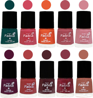 FABIA Multicolor Nail Polish/Mix Color/Combo Color Set of 10pcs X 10ml (2609202025) Dark Green-Shock Pink-Sour Orange-Mauve Pink-Rose-Boysenberry-Peach-Wine-Wine Red-Coral(Pack of 10)
FABIA Multicolor Nail Polish/Mix Color/Combo Color Set of 10pcs X 10ml (2609202025) Dark Green-Shock Pink-Sour Orange-Mauve Pink-Rose-Boysenberry-Peach-Wine-Wine Red-Coral(Pack of 10)
