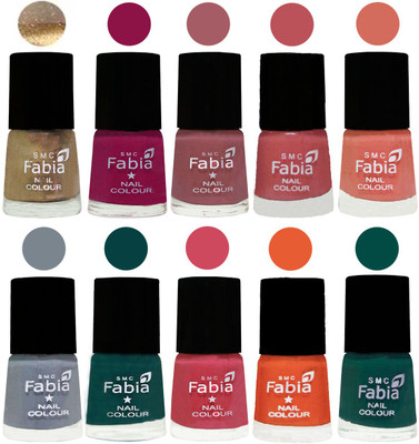 FABIA Multicolor Nail Polish/Mix Color/Combo Color Set of 10pcs X 10ml (2609201863) Gold-Raspberry-Lip-Bazooka Joe-Light Peach-Wild Gray Yonder-Dark Green-Shock Pink-Sour Orange-Pine Green(Pack of 10)
FABIA Multicolor Nail Polish/Mix Color/Combo Color Set of 10pcs X 10ml (2609201863) Gold-Raspberry-Lip-Bazooka Joe-Light Peach-Wild Gray Yonder-Dark Green-Shock Pink-Sour Orange-Pine Green(Pack of 10)