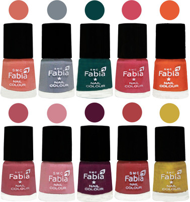 FABIA Multicolor Nail Polish/Mix Color/Combo Color Set of 10pcs X 10ml (2609201984) Light Peach-Wild Gray Yonder-Dark Green-Shock Pink-Sour Orange-Mauve Pink-Rose-Boysenberry-Peach-Mattis gold(Pack of 10)
FABIA Multicolor Nail Polish/Mix Color/Combo Color Set of 10pcs X 10ml (2609201984) Light Peach-Wild Gray Yonder-Dark Green-Shock Pink-Sour Orange-Mauve Pink-Rose-Boysenberry-Peach-Mattis gold(Pack of 10)