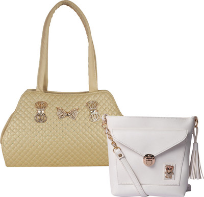 Element Cart Women Casual, Evening/Party, Formal White PU Sling Bag