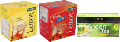 Lemor Pack of Lemon Peach Instant Ice Tea With Lemon Green Tea (25 Tea Bags) Lemon, Peach Tea Bags Box(250 g)
Lemor Pack of Lemon Peach Instant Ice Tea With Lemon Green Tea (25 Tea Bags) Lemon, Peach Tea Bags Box(250 g)