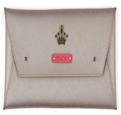 The Junket Men Gold Artificial Leather Document Holder(1 Card Slot), Rosegold
