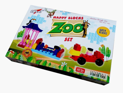 Trade Globe Zoo Set Blocks, Learning Blocks, Educational Toys, Kids Puzzle Assembling Blocks(Multicolor)