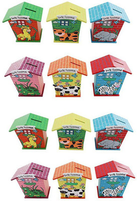 Shopkooky Piggy Bank for Kids Wood House Animal Designs, Multi Color Perfect Return Gift for Kids Birthday Party (Pack of 12) Gifts Online Coin Bank(Multicolor)
Shopkooky Piggy Bank for Kids Wood House Animal Designs, Multi Color Perfect Return Gift for Kids Birthday Party (Pack of 12) Gifts Online Coin Bank(Multicolor)