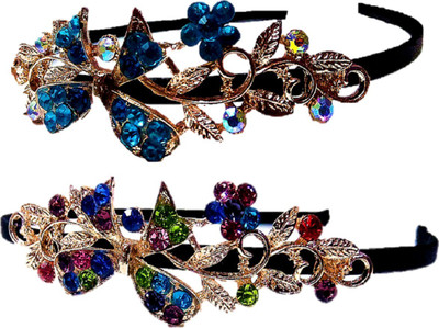 Proplady Partywear Stylish Rhinestone (Pack of 2) Hair Bands for Girls & Women|Wedding Hair Accessories|Designer Hair Band, Head Band, Hair Chain, Hair Accessory Set(Blue, Multicolor)
Proplady Partywear Stylish Rhinestone (Pack of 2) Hair Bands for Girls & Women|Wedding Hair Accessories|Designer Hair Band, Head Band, Hair Chain, Hair Accessory Set(Blue, Multicolor)