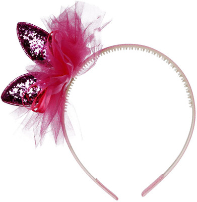 Pikaboo Glossy bow hair band Hair Band(Pink)