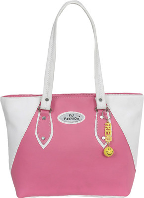 FD Fashion Shoulder Bag(White, Pink), Pink;white