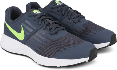 Nike Boys Lace Running Shoes(Blue, Thunder blue/volt-white-obsidian