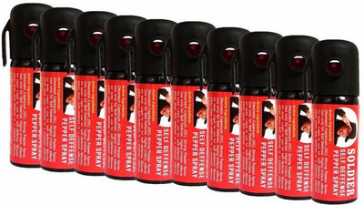 Soldier Self Defence Women Safety/Protection upto 10 feet Range Dispensable, Pack of 10 Pepper Stream Spray
Soldier Self Defence Women Safety/Protection upto 10 feet Range Dispensable, Pack of 10 Pepper Stream Spray