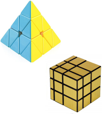 Bestie Toys Gold Mirror Cube & Pyraminx Pyramid shaped Cube Combo(2 pieces )(2 Pieces)
Bestie Toys Gold Mirror Cube & Pyraminx Pyramid shaped Cube Combo(2 pieces )(2 Pieces)