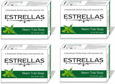 Estrellas life sciences Neem Tulsi Hand made Herbal Soap pack of 4(360 g, Pack of 4)
Estrellas life sciences Neem Tulsi Hand made Herbal Soap pack of 4(360 g, Pack of 4)