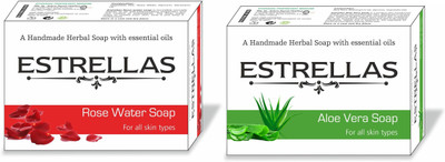 Estrellas life sciences Aloe vera & Rose water Hand made Herbal Soap(180 g, Pack of 2)
Estrellas life sciences Aloe vera & Rose water Hand made Herbal Soap(180 g, Pack of 2)